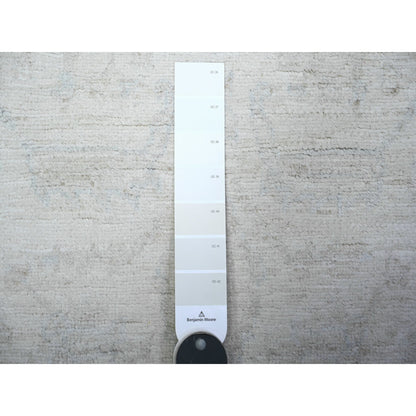 Oushak And Peshawar Wool Hand Knotted Rug Grey Blue 2.6X5.10 -O088363