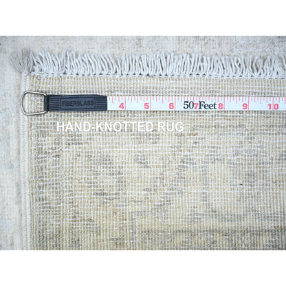 Oushak And Peshawar Wool Hand Knotted Rug Grey Blue 2.6X5.10 -O088363