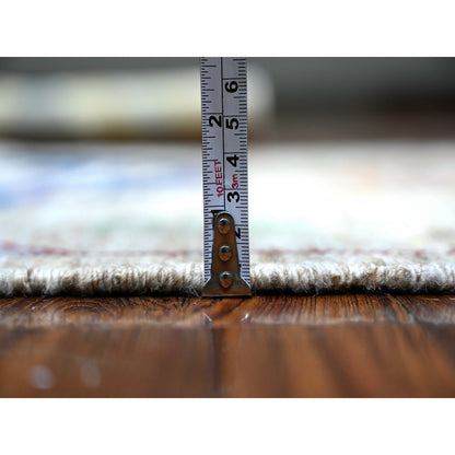 Tribal & Geometric Wool Hand Knotted Rug Grey No Border 2.11X11.4 -O088372