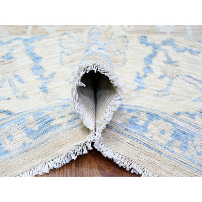 Oushak And Peshawar Wool Hand Knotted Rug Brown Beige 8.9X12.0 -O088377