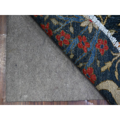 Oushak And Peshawar Wool Hand Knotted Rug Blue No Border 9.5X9.6 -O088401