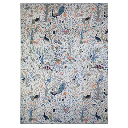 Oushak And Peshawar Wool Hand Knotted Rug Ivory No Border 10.3X13.9 -O088402