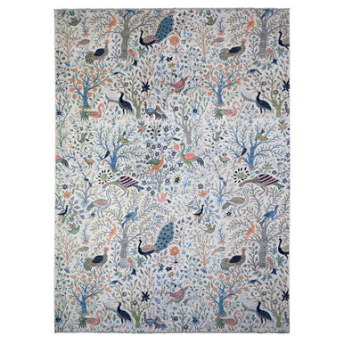 Oushak And Peshawar Wool Hand Knotted Rug Ivory No Border 10.3X13.9 -O088402