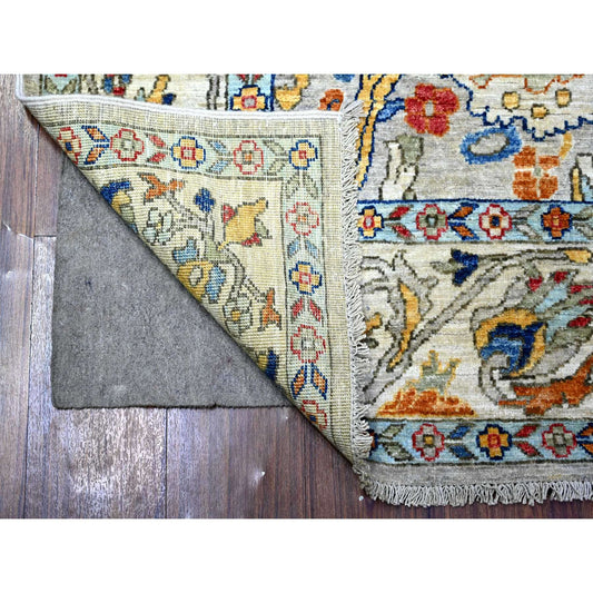 Oushak And Peshawar Wool Hand Knotted Rug Grey Gray 6.0X8.9 -O088411