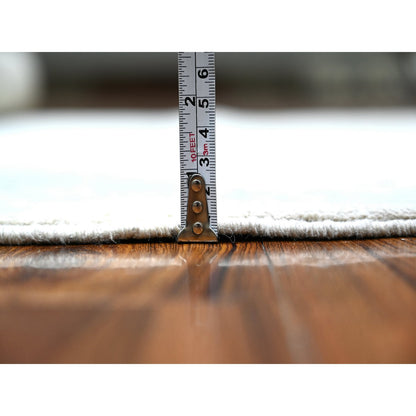 Oushak And Peshawar Wool Hand Knotted Rug Grey Gray 4.1X9.9 -O088421