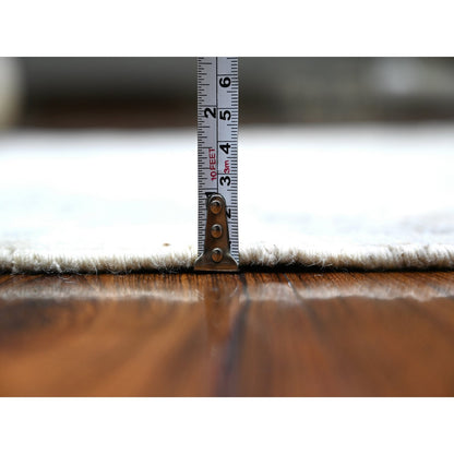 Oushak And Peshawar Wool Hand Knotted Rug Ivory Ivory 4.0X16.1 -O088436