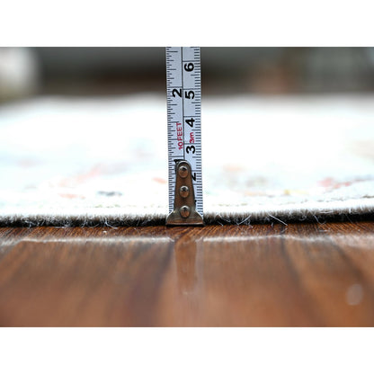 Oushak And Peshawar Wool Hand Knotted Rug Grey Gray 4.1X9.6 -O088437