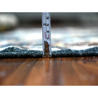 Oushak And Peshawar Wool Hand Knotted Rug Black Black 4.3X9.7 -O088438