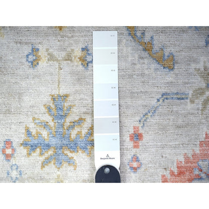 Oushak And Peshawar Wool Hand Knotted Rug Grey Gray 3.1X4.10 -O088446