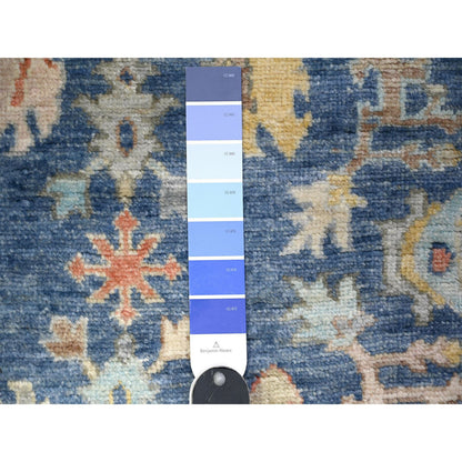 Oushak And Peshawar Wool Hand Knotted Rug Blue Blue 3.0X4.9 -O088447