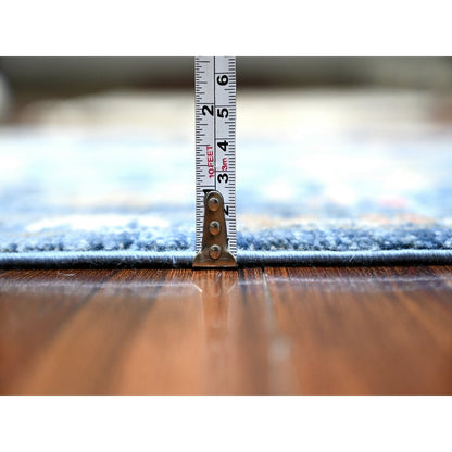 Oushak And Peshawar Wool Hand Knotted Rug Blue Blue 3.0X4.9 -O088447