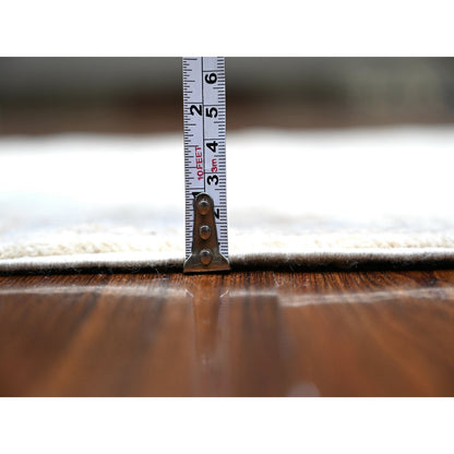 Oushak And Peshawar Wool Hand Knotted Rug Ivory Gray 3.1X6.2 -O088456