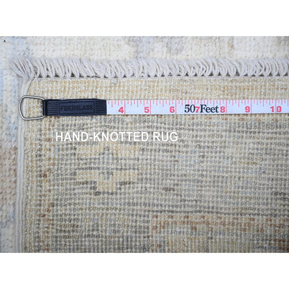 Oushak And Peshawar Wool Hand Knotted Rug Ivory Gray 3.1X6.2 -O088456