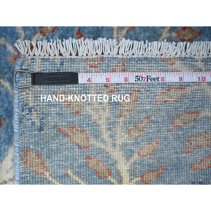 Oushak And Peshawar Wool Hand Knotted Rug Blue no 2.5X9.0 -O088474