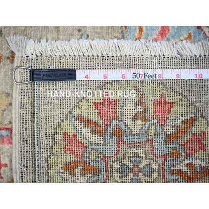 Oushak And Peshawar Wool Hand Knotted Rug Grey No Border 4.0X5.11 -O088483