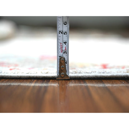 Oushak And Peshawar Wool Hand Knotted Rug Grey Gray 3.0X4.8 -O088489