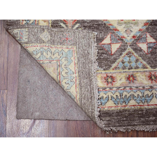 Oushak And Peshawar Wool Hand Knotted Rug Grey Gray 3.1X4.10 -O088493