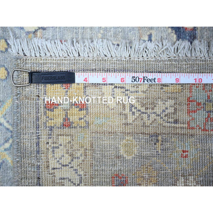 Oushak And Peshawar Wool Hand Knotted Rug Grey Gray 3.0X4.10 -O088494