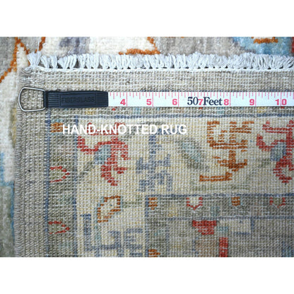 Oushak And Peshawar Wool Hand Knotted Rug Grey Ivory 2.7X6.1 -O088496