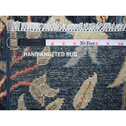 Oushak And Peshawar Wool Hand Knotted Rug Blue No Border 2.6X11.7 -O088498