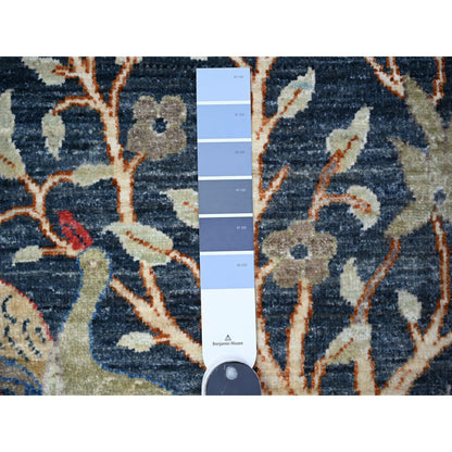 Oushak And Peshawar Wool Hand Knotted Rug Blue No Border 2.6X7.10 -O088499