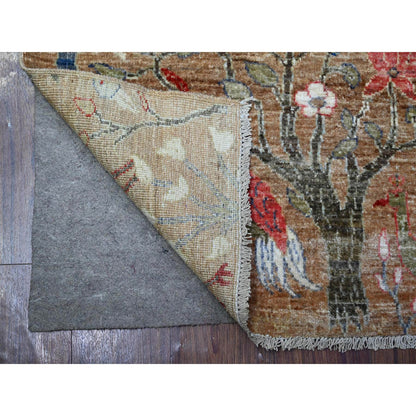 Oushak And Peshawar Wool Hand Knotted Rug Brown No Border 3.0X4.9 -O088500