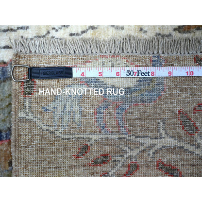 Oushak And Peshawar Wool Hand Knotted Rug Brown No Border 3.0X4.9 -O088500