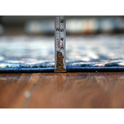 Oushak And Peshawar Wool Hand Knotted Rug Blue No Border 2.10X4.9 -O088501