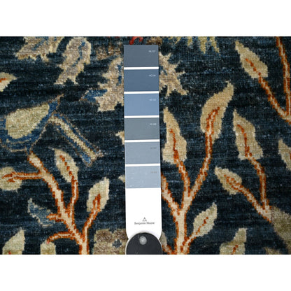 Oushak And Peshawar Wool Hand Knotted Rug Blue No Border 2.6X9.7 -O088502