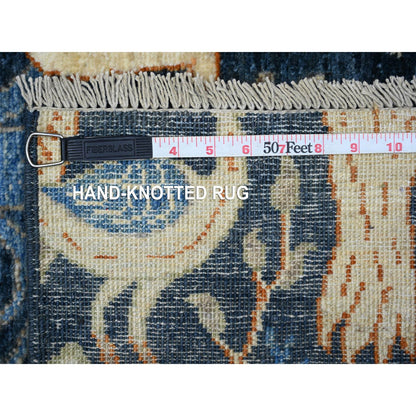 Oushak And Peshawar Wool Hand Knotted Rug Blue No Border 2.6X9.7 -O088502