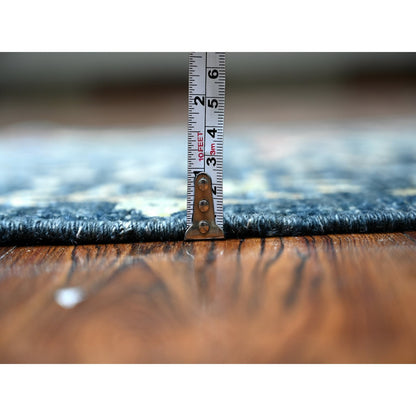 Oushak And Peshawar Wool Hand Knotted Rug Blue No Border 2.7X10.0 -O088504