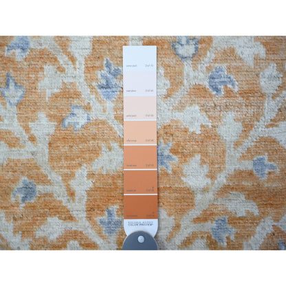 Oushak And Peshawar Wool Hand Knotted Rug Orange Silver 3.1X4.9 -O088510