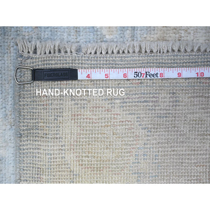 Oushak And Peshawar Wool Hand Knotted Rug Grey Silver 3.3X5.3 -O088511