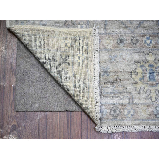 Oushak And Peshawar Wool Hand Knotted Rug Grey Silver 6.1X8.11 -O088526