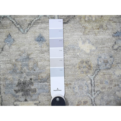 Oushak And Peshawar Wool Hand Knotted Rug Grey Silver 6.1X8.11 -O088526