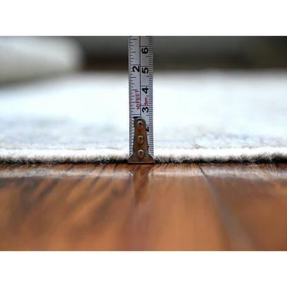 Oushak And Peshawar Wool Hand Knotted Rug Grey Silver 6.1X8.11 -O088526