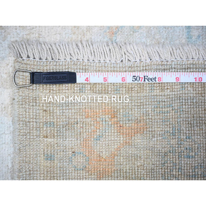 Oushak And Peshawar Wool Hand Knotted Rug Blue Blue 3.11X5.9 -O088528