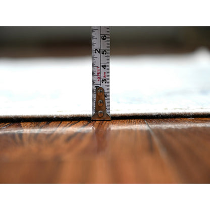 Oushak And Peshawar Wool Hand Knotted Rug Blue Blue 4.0X11.10 -O088529