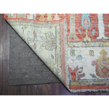 Oushak And Peshawar Wool Hand Knotted Rug Pink Ivory 4.0X6.0 -O088530