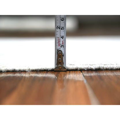 Oushak And Peshawar Wool Hand Knotted Rug Grey Ivory 2.6X19.1 -O088531