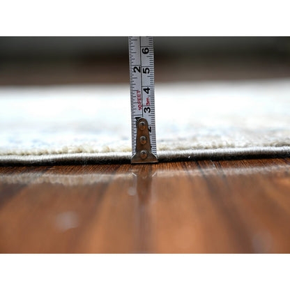 Oushak And Peshawar Wool Hand Knotted Rug Grey Gray 2.9X11.6 -O088534