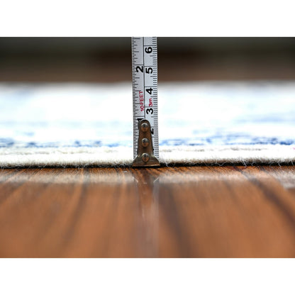 Oushak And Peshawar Wool Hand Knotted Rug Grey Ivory 2.7X21.4 -O088535