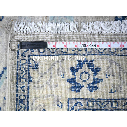 Oushak And Peshawar Wool Hand Knotted Rug Grey Ivory 2.7X21.4 -O088535
