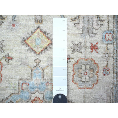 Oushak And Peshawar Wool Hand Knotted Rug Grey Gray 3.0X5.0 -O088542