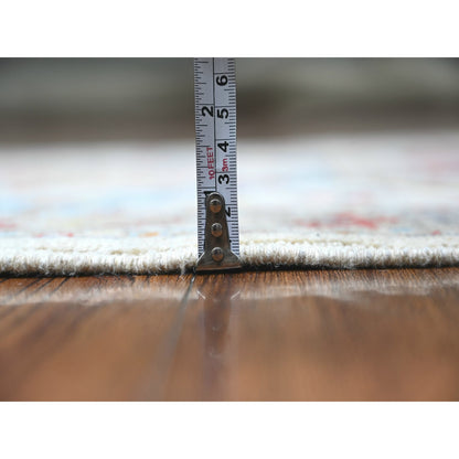 Oushak And Peshawar Wool Hand Knotted Rug Ivory Gray 2.8X9.10 -O088545