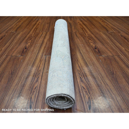 Oushak And Peshawar Wool Hand Knotted Rug Grey Gray 3.0X5.0 -O088553