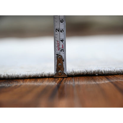 Oushak And Peshawar Wool Hand Knotted Rug Grey White 2.6X7.10 -O088555