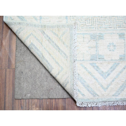 Oushak And Peshawar Wool Hand Knotted Rug Blue 8.10x11.3 -O088561