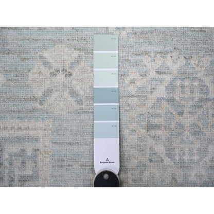 Oushak And Peshawar Wool Hand Knotted Rug Blue 8.10x11.3 -O088561