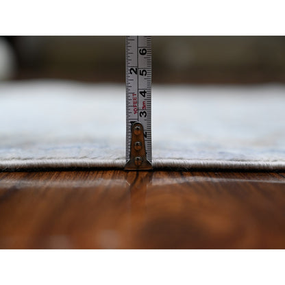 Oushak And Peshawar Wool Hand Knotted Rug Blue Blue 4.0X11.10 -O088568